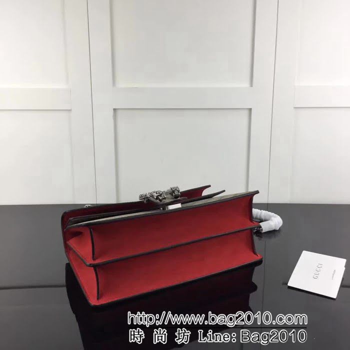 GUCCI古馳原單 新款專櫃品質 高仿原單貨 實物實拍 400249 啡pvc配大紅 鏈條單肩斜挎包 HY1007